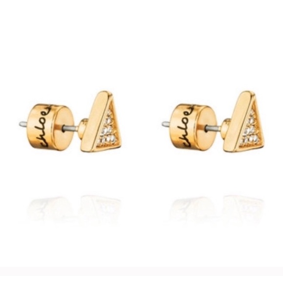 Chloe and Isabel triangle pave studs - Picture 2 of 6